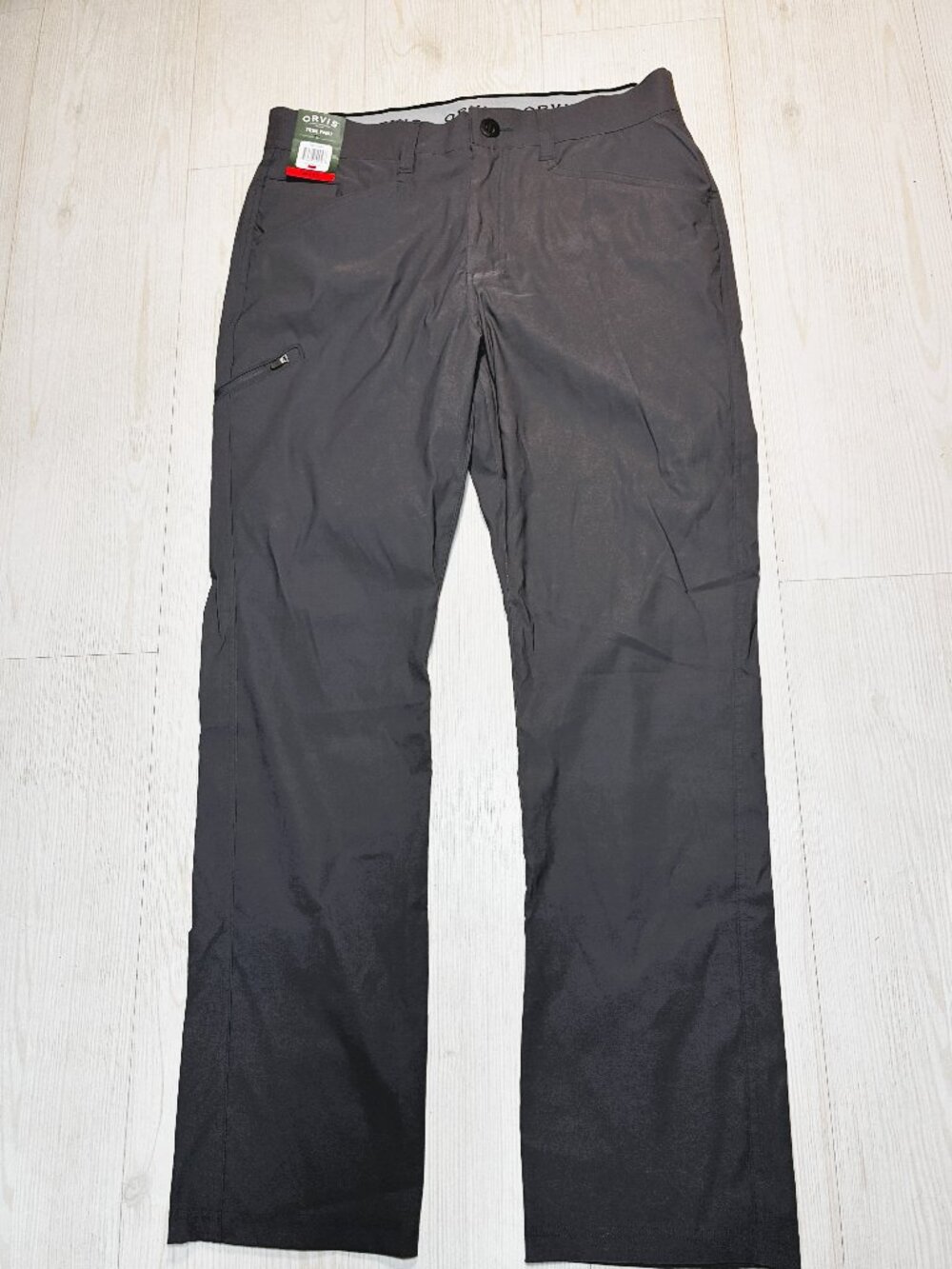 Orvis Men's Grey Performance Trek Hiking Pants Size 34 x 32 Water Repellent NWT